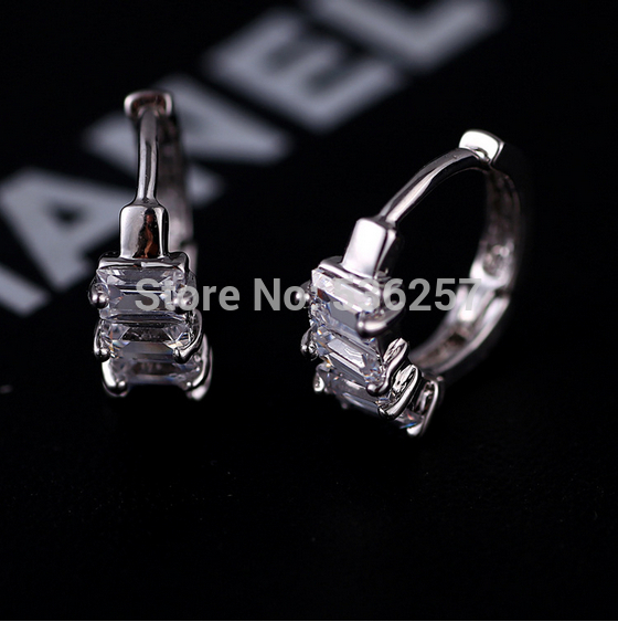 Small zircon ear clip fashion crystal earrings yiwu jewelry wholesale ...