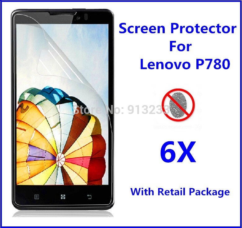 6pcs lot For Lenovo P780 3G smartphone Anti Fingerprint Matte Screen Protector Guard Film With Retail