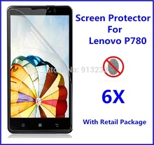 6pcs/lot For Lenovo P780 3G smartphone Anti Fingerprint Matte Screen Protector Guard Film With Retail Package FREE SHIPPING