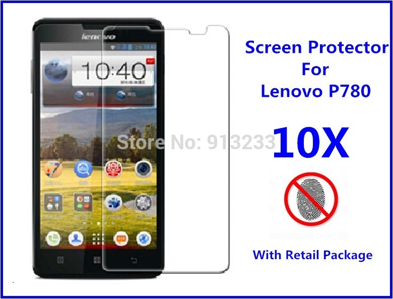 10pcs lot For Lenovo P780 3G smartphone Anti Fingerprint Matte Screen Protective Guard Film With Retail