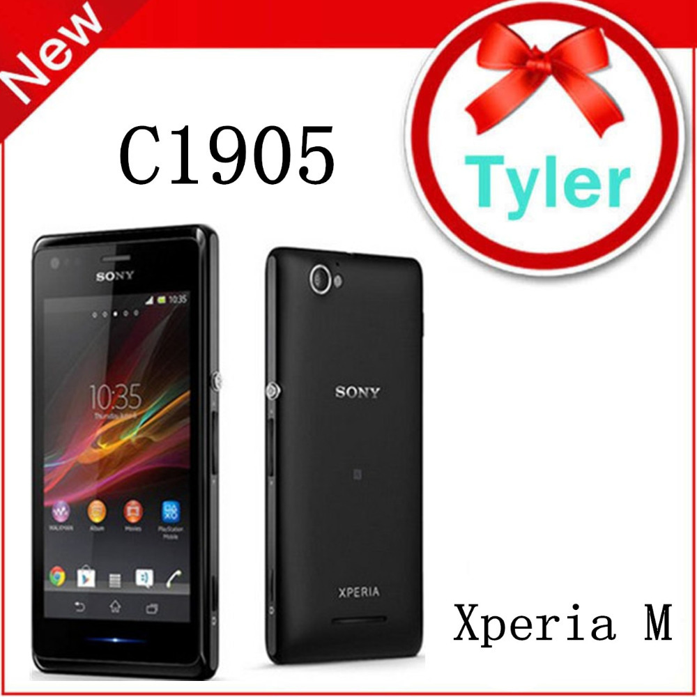 Dual core Android smartphone Original Sony Xperia M C1905 Bluetooth Unlocked cellphone Strong 4G Free shiping