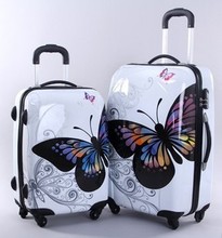 free shipping 2014 Butterfly paragraph of universal wheels travel bag trolley luggage trolley female 20 24 luggage