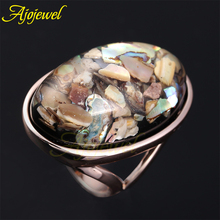 Size 7,8,9,10,11  Trendy 2014 18K Plated Jewelry Big Sea Shell Gold Unique Rings For Women/Men