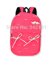 4 Colors 2014 New Lace Embroidery Beard Canvas Shoulder Bag Women s Backpack