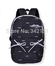 4 Colors 2014 New Lace Embroidery Beard Canvas Shoulder Bag Women s Backpack