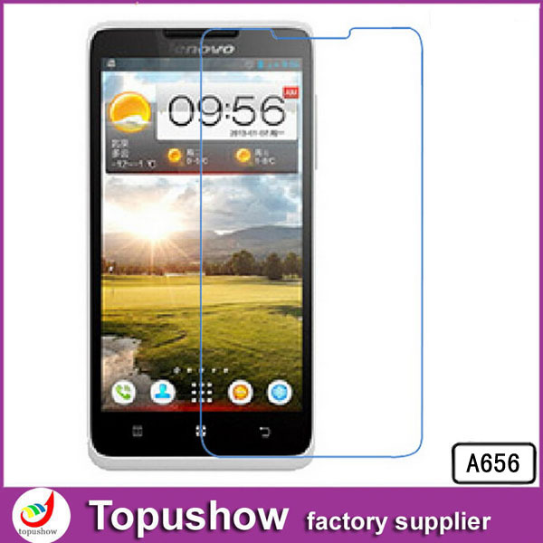 Freeshipping Transparent LCD Screen Display Protector Film For Lenovo A656 10pcs lot With Retail Packaging