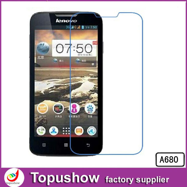 Handset HD Screen Guard Film For Lenovo A680 With Retail Packaging 10pcs lot Freeshipping