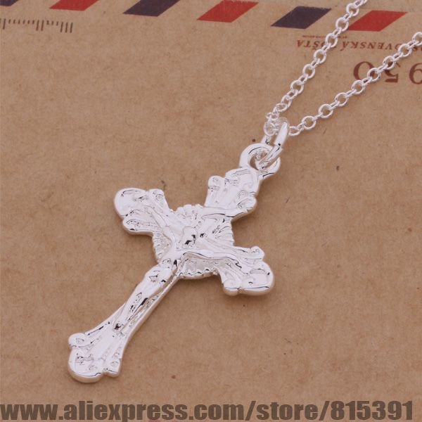 AN351 925 sterling silver Necklace 925 silver fashion jewelry pendant comely cross dzwamrda ezaanqha