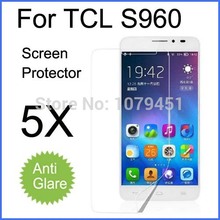 5pcs TCL S960 Screen Potector.In stock!Matte Anti-glare TCL idol X + S960 Octa Core MTK6592 screen protective film,Free Shipping