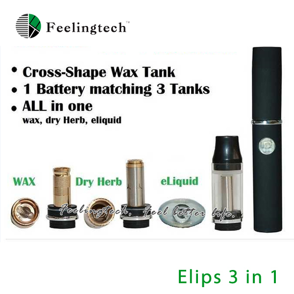 Free Smoke Elips Flat E Cigarette Ego Ecigs 350mAh Battery vapor e cigarette kit with cleaning