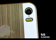Hot Deluxe Golden Metal Brush Aluminum Acrylic Case for iphone 5 5s 5g 4 4s 4g