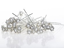 40PCS Wholesale Wedding Bridal Pearl Flowers Crystal Hair Pins Clips Bridesmaid