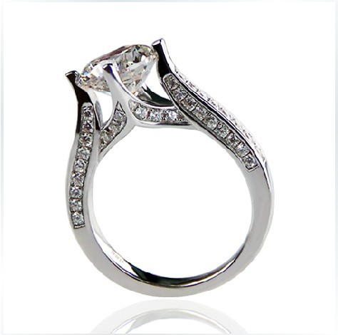 ... Ring 2 Carat Antique Engagement Real Synthetic Diamond Women Promise