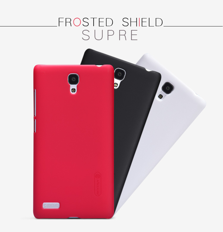 Genuine Nillkin Super Shield Hard Case Cover Skin Screen Protector For Xiaomi Miui Hongmi Note Red