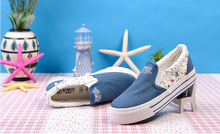 Canvas shoes lazy summer female shoes small broken flower lace low to help curb in single