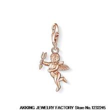 New 2014 Wholesale 925 silver pendant fit for necklace silver tomas jewelry cute Cupid charms, gift for best freinds TS1280R