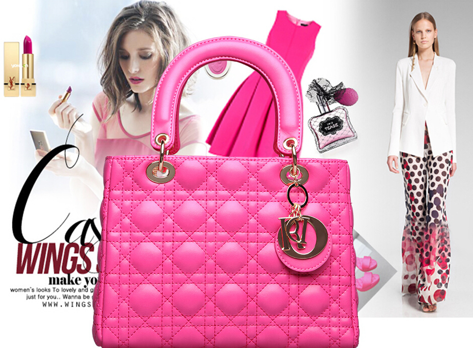 High quality 2014 Classical Guilted women s handbags genuine sheepskin leather bag shoulder bag women s