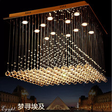 Brief modern pyramid crystal pendant light living room lights restaurant lamp lamps free shipping 80cm 80cm