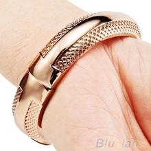 Hot Sale Jewelry Women s Girl s Fashion Golden Bracelet Bangle Crystal Wrist Watch 0CUU