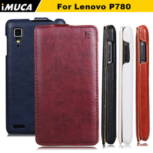 Lenovo P780 Case 100 IMUCA original Lenovo P780 Leather Case Verticl Flip Cover Pouch 2015 New