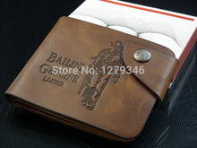 Bailini new stylish Men wallet genuine cow Leather Pockets Card Bifold Purse