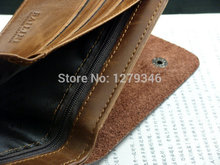 Bailini new stylish Men wallet genuine cow Leather Pockets Card Bifold Purse