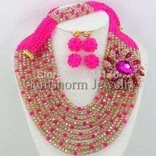 African Costume Jewelry Set 18k Gold Plated Rhinestone Wedding Jewelry Set New Designer Jewelry Set Free