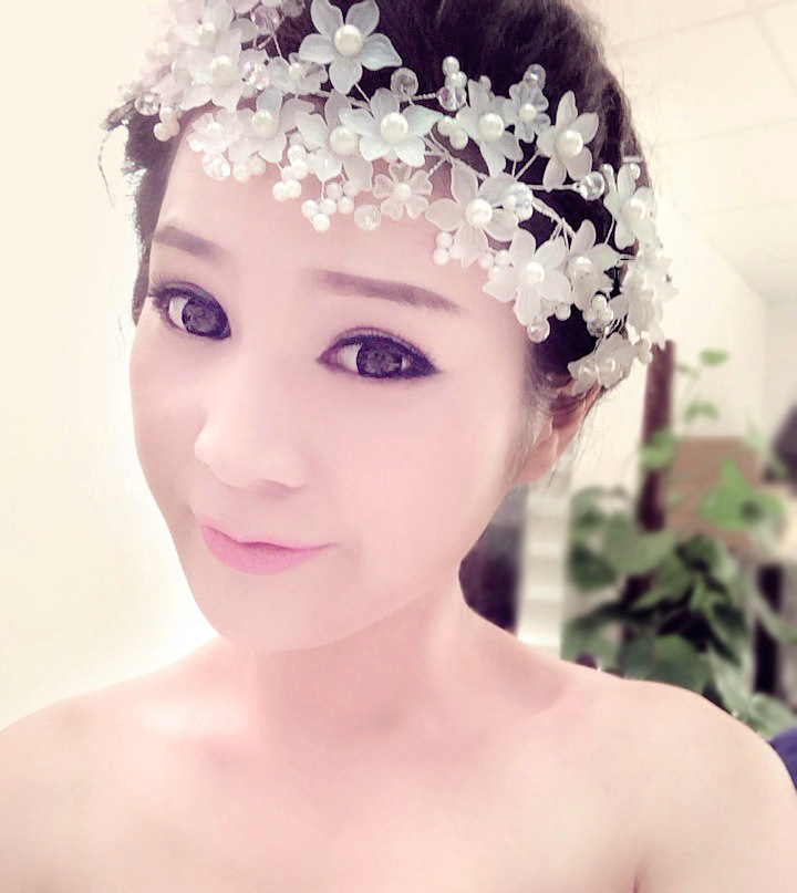 2014 New Handmade Wedding Accessories Flower Bride Pearl Lace Hair dinner Party Free Shipping