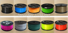 Free Shipping colorful 3d printer filaments ABS 1.75mm/3mm 1kg plastic Rubber Consumables Material MakerBot/RepRap/Mendel