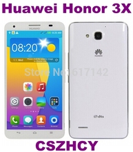New Original Huawei Honor 3X Unlocked Dual 3G Cell Phone Eight Core 13Mp IPS 5.0inches Free shipping