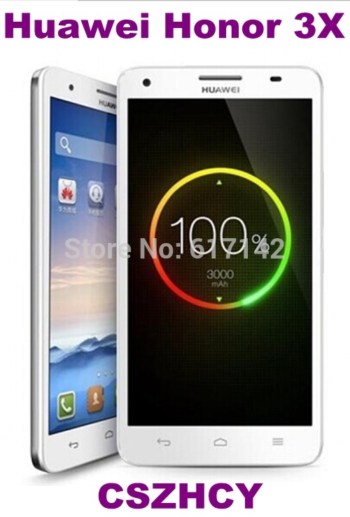 3pcs lot New Original Huawei Honor 3X Unlocked Dual 3G Cell Phone Eight Core 13Mp IPS