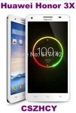 3pcs/lot New Original Huawei Honor 3X Unlocked Dual 3G Cell Phone Eight Core 13Mp IPS 5.0inches Free shipping