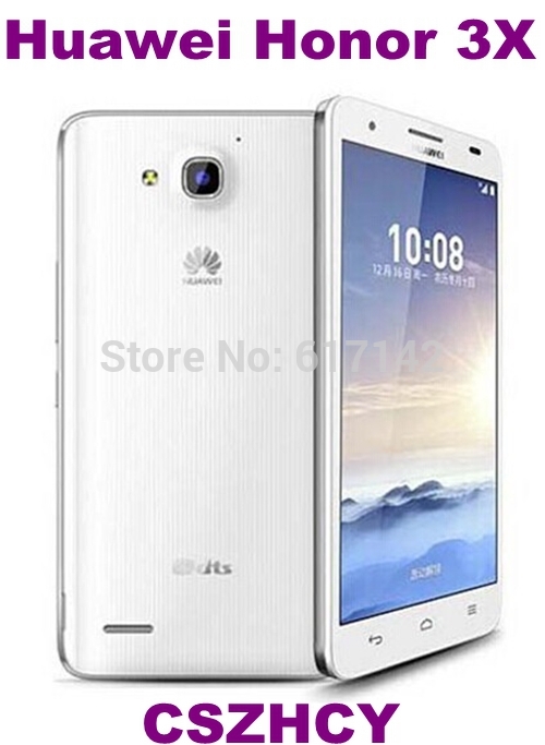 5pcs lot New Original Huawei Honor 3X Unlocked Dual 3G Cell Phone Eight Core 13Mp IPS