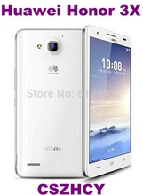 5pcs/lot New Original Huawei Honor 3X Unlocked Dual 3G Cell Phone Eight Core 13Mp IPS 5.0inches Free shipping