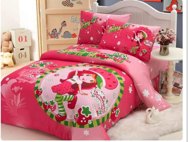 Strawberry Shortcake Bedroom Decor Lemonade Mag Com Home Textile Strawberry Shortcake Bedding Girls Sets Twin Kids Bedrooms Decor Set