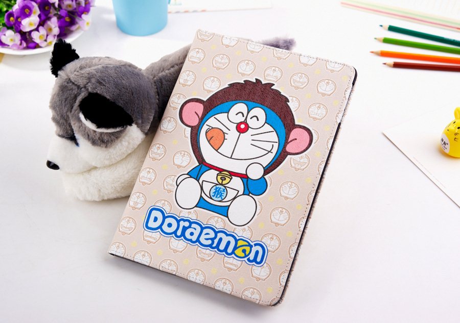 Robert Cat Doraemon PU Leather Stand Case For Apple ipad mini 1 2