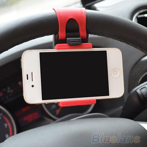 Car Steering Wheel Mount Holder Rubber Band For iPhone iPod MP4 GPS Mobile Phone Holders 04QV