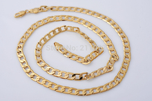 Wholesale Price 24inches 20g 18K Solid Yellow Gold Filled Plated Mens Link Necklace Chain Long Necklace