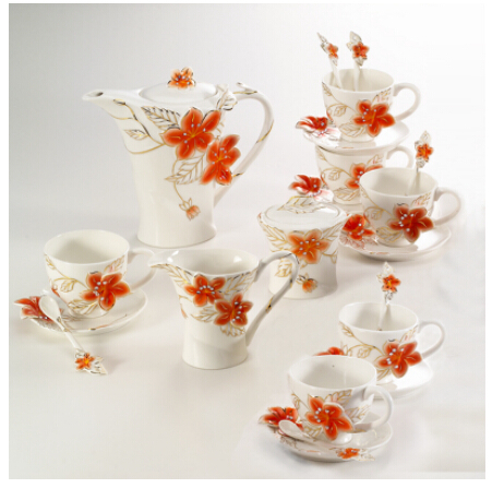 free shipping in DHL ceramic coffee set suit European coffee cup suit European coffee set of