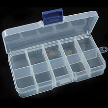 New Storage Case Box 10 Compartment for Nail Art Tips Sundeies Jewelry