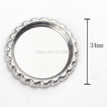 Silver Inner Size 1 Flat Back Beer Bottle Cap Metal Chassis Resin Setting for DIY Decoration