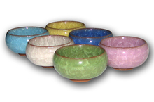 Special ceramic tea cup 6 cups seven color cup kung fu tea cup ice crack uranium