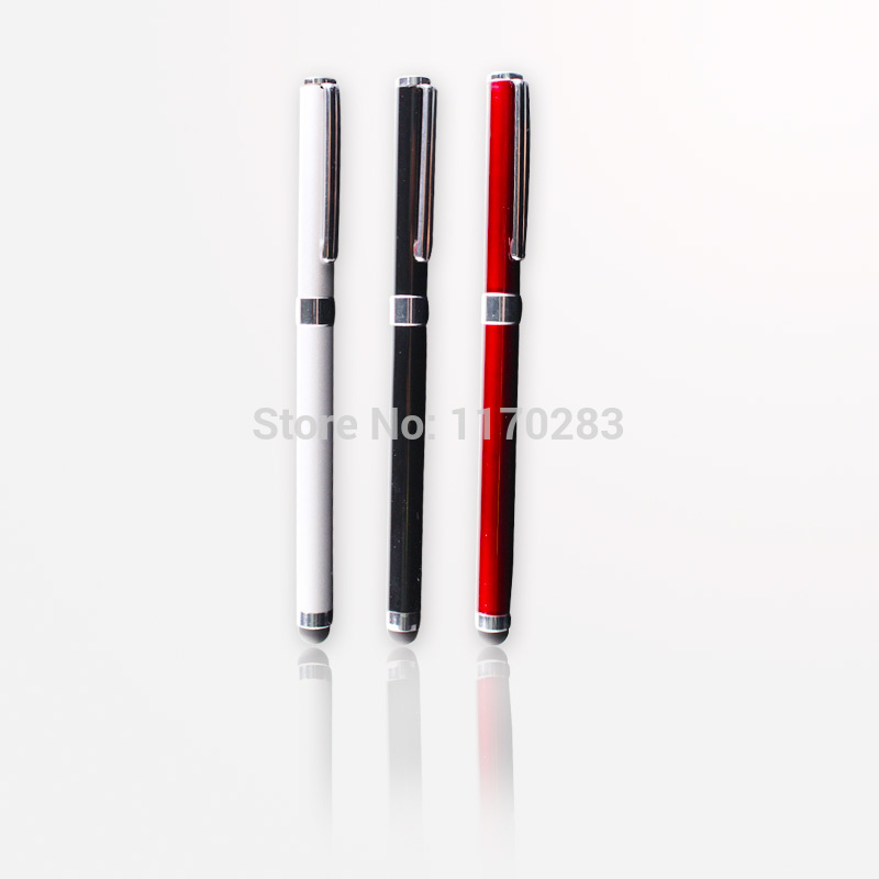 1PC universal high quality metal 2 in 1 capacitive touch screen stylus pen for PDA Smartphone