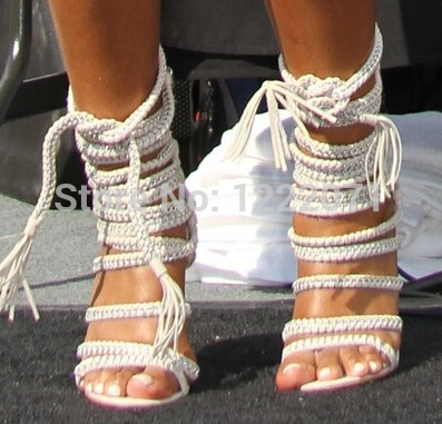 European Grand Prix 2014 Trendy black lace strip GZ fashion shoes heels sandals free shipping