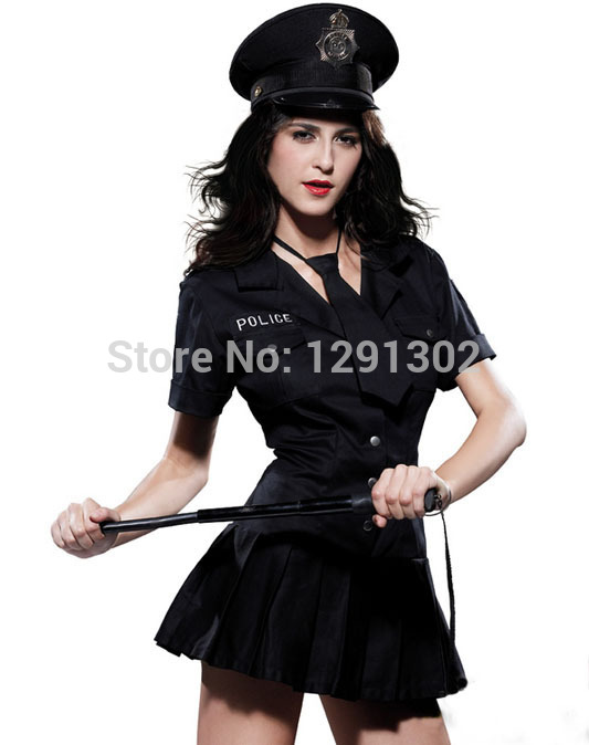 US Policewomen Officer Bedroom Costume Cop Cosplay Dresses for Women ...