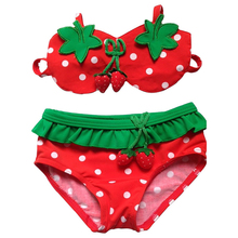Baby Kids Girls Swimwear Bikini Suit Split Swiwsuit Swimming Cap 3 Pieces Set Tankini 1 7Y