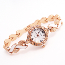 Wholesale Brand Fashion Quartz Watch Women Dress Rhinestone Wrist Watches Ladies 1E217