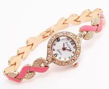 Wholesale Brand Fashion Quartz Watch Women Dress Rhinestone Wrist Watches Ladies 1E217
