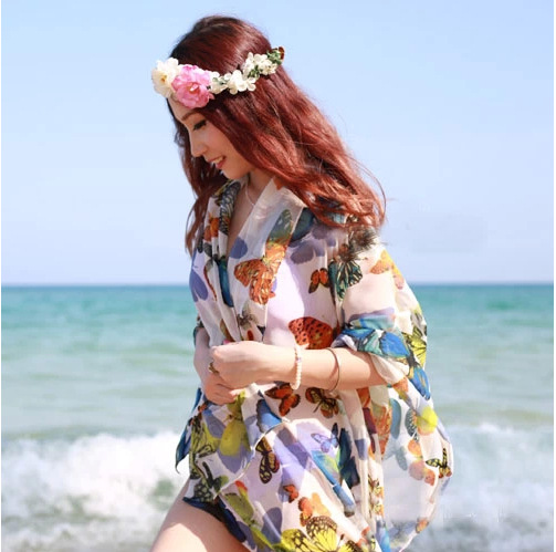 Купить новые синие и белые Купальники мода лето платье женщин саронг ...
