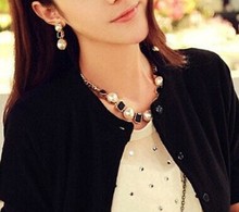 Pearl false collar slipknot short necklace/kpop luxury brand jewelry for women accessories wholesale/maxi colar/collier/bijoux